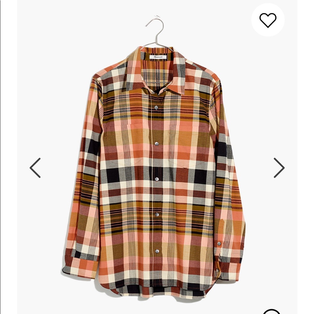 Madewell classic ex-boyfriend shirt plaid